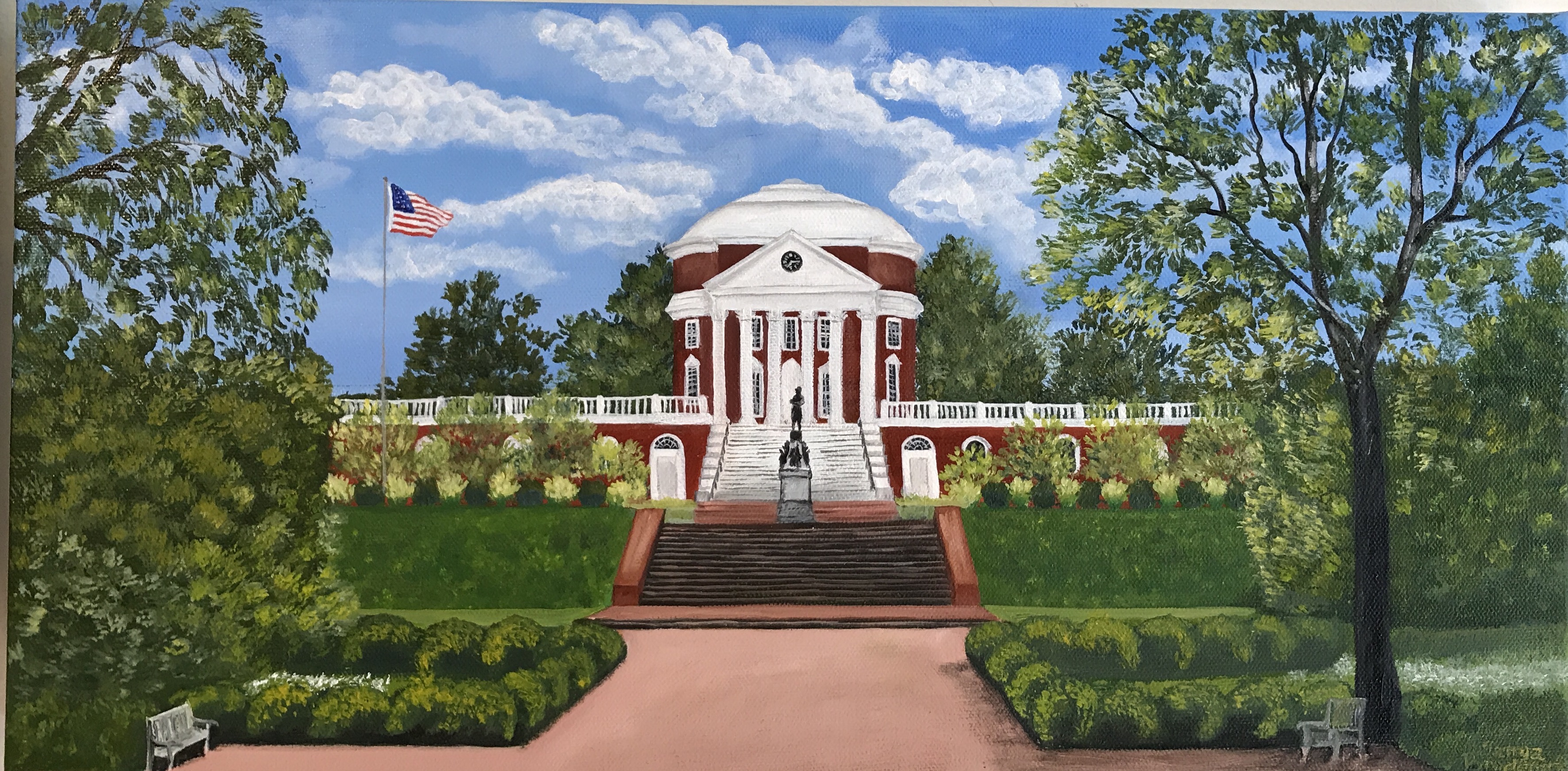 Rotunda at UVA, 10&quotx20", oil on canvas – Available