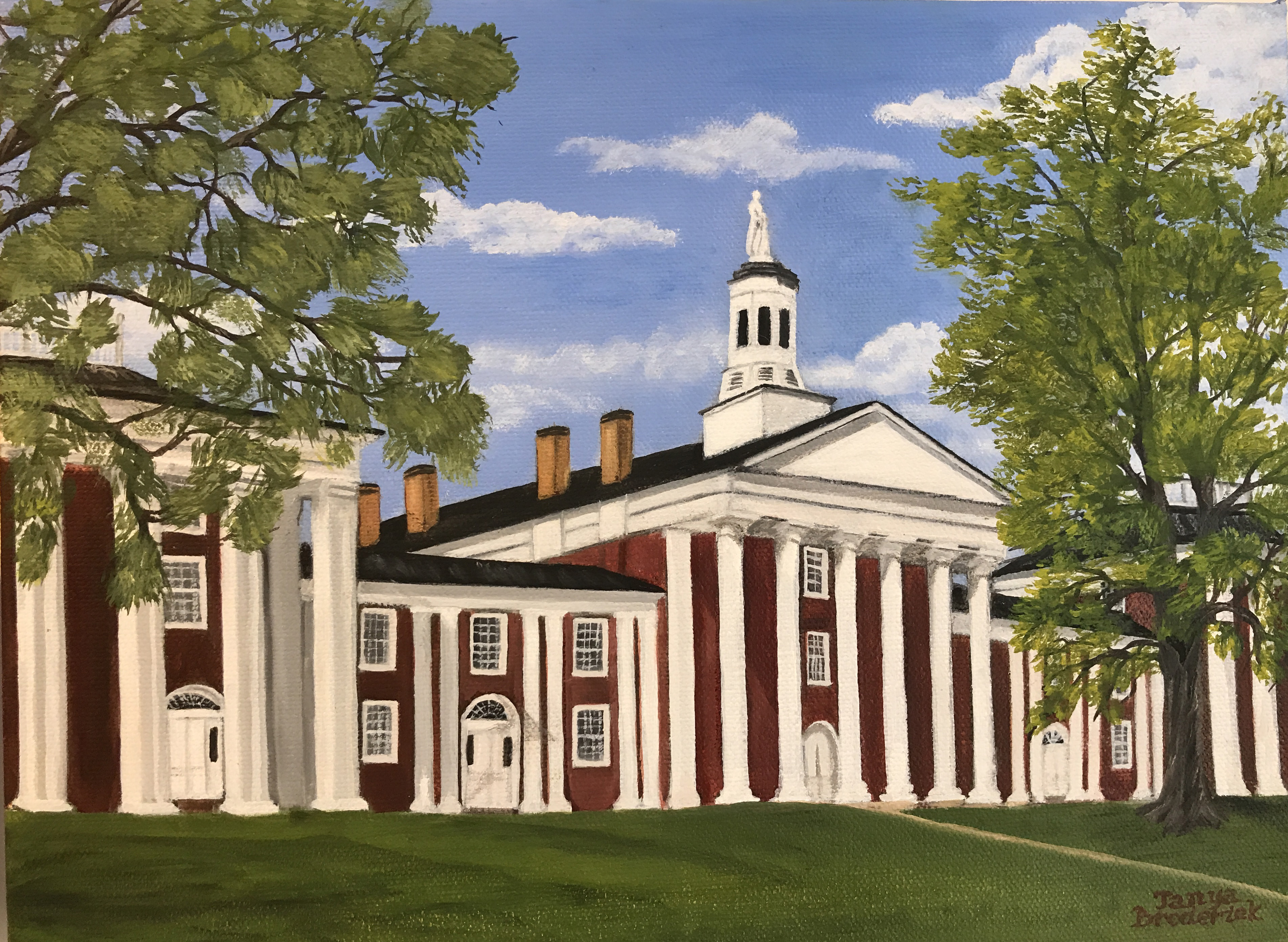 Washington and Lee University, 9&quotx12", oil on canvas – Sold