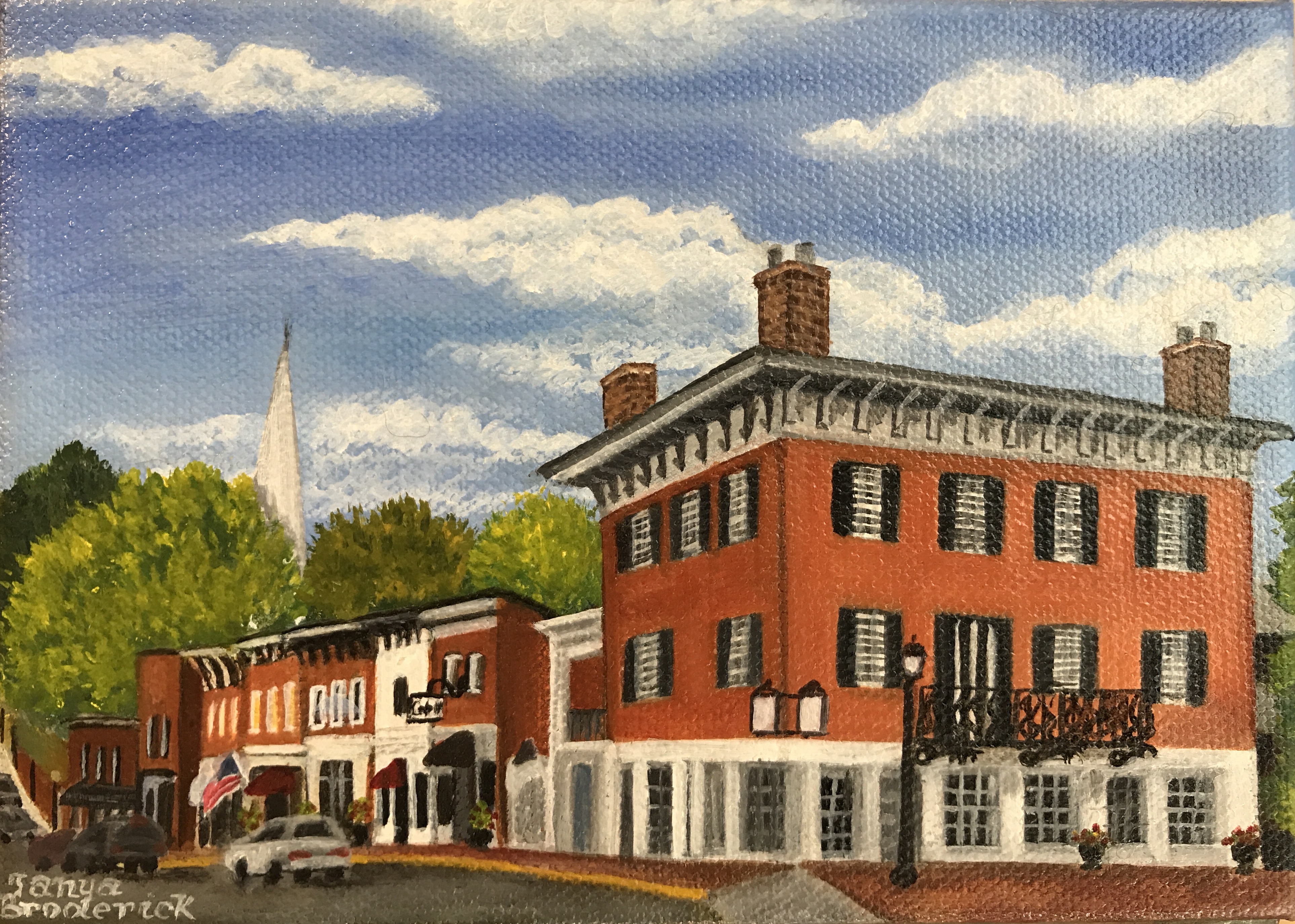 Washington St.Lexington, 5&quotx7", oil on canvas – Sold 