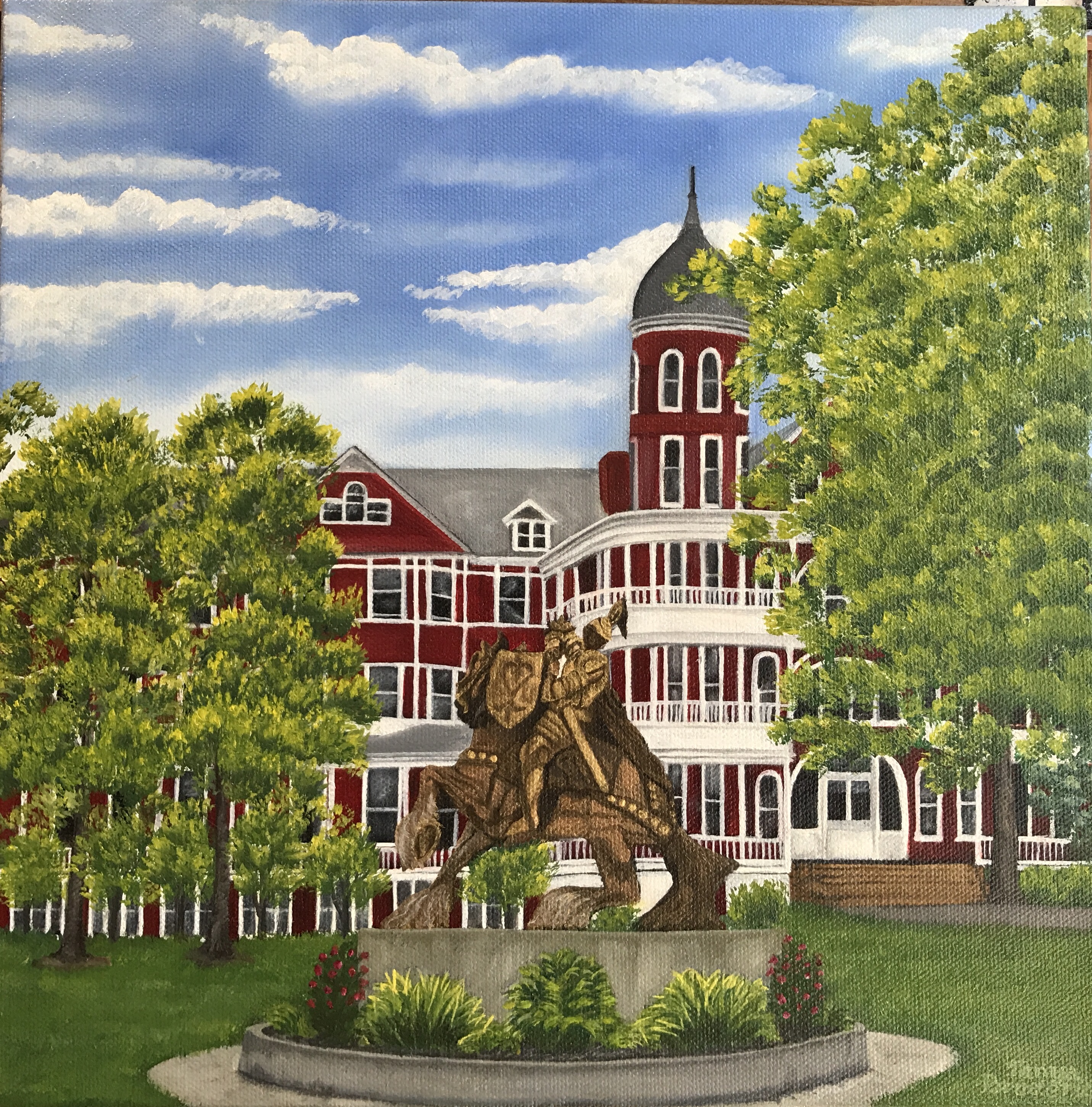 Southern Virginia University, 12&quotx12", oil on canvas – Available