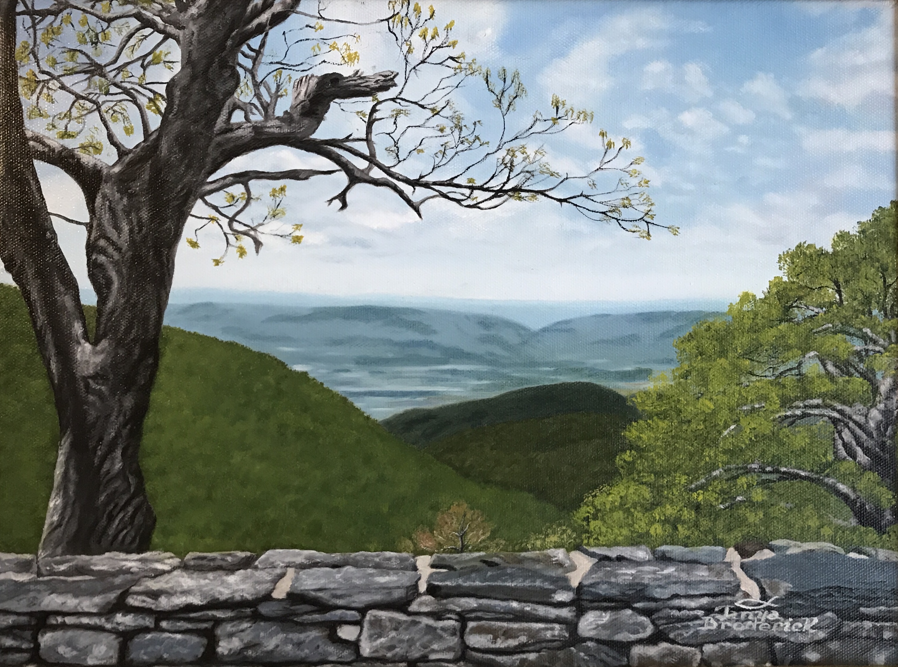 Crescent Rock Overlook, 12&quotx16", oil on canvas – Available