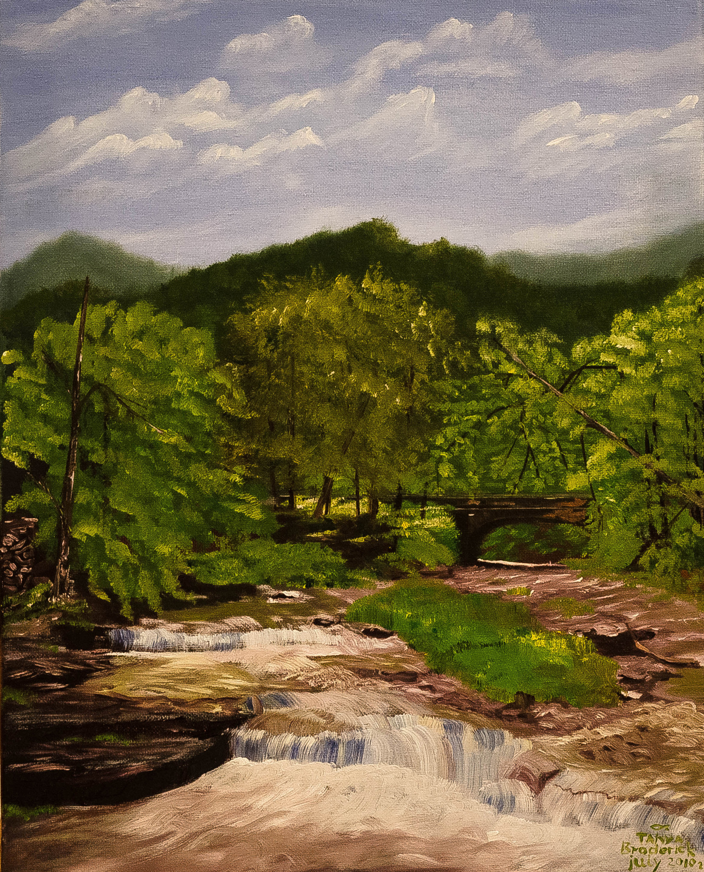 Mountain Stream, 16&quotx20", oil on canvas – Available