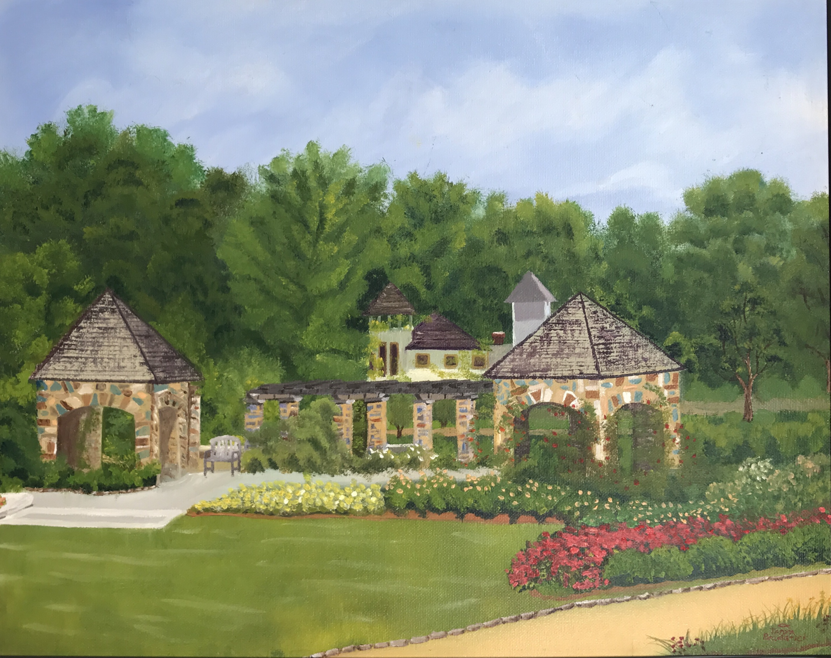 Botanical Garden, Richmond, VA, 16&quotx20", oil on canvas – Available