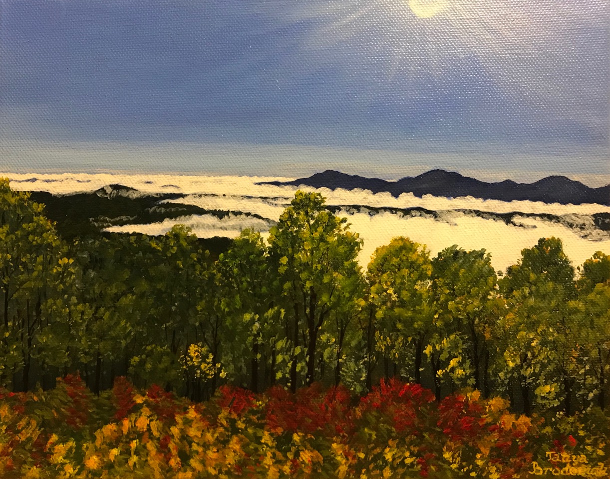 Blue Ridge After the Storm, 8&quotx10", oil on canvas – Available