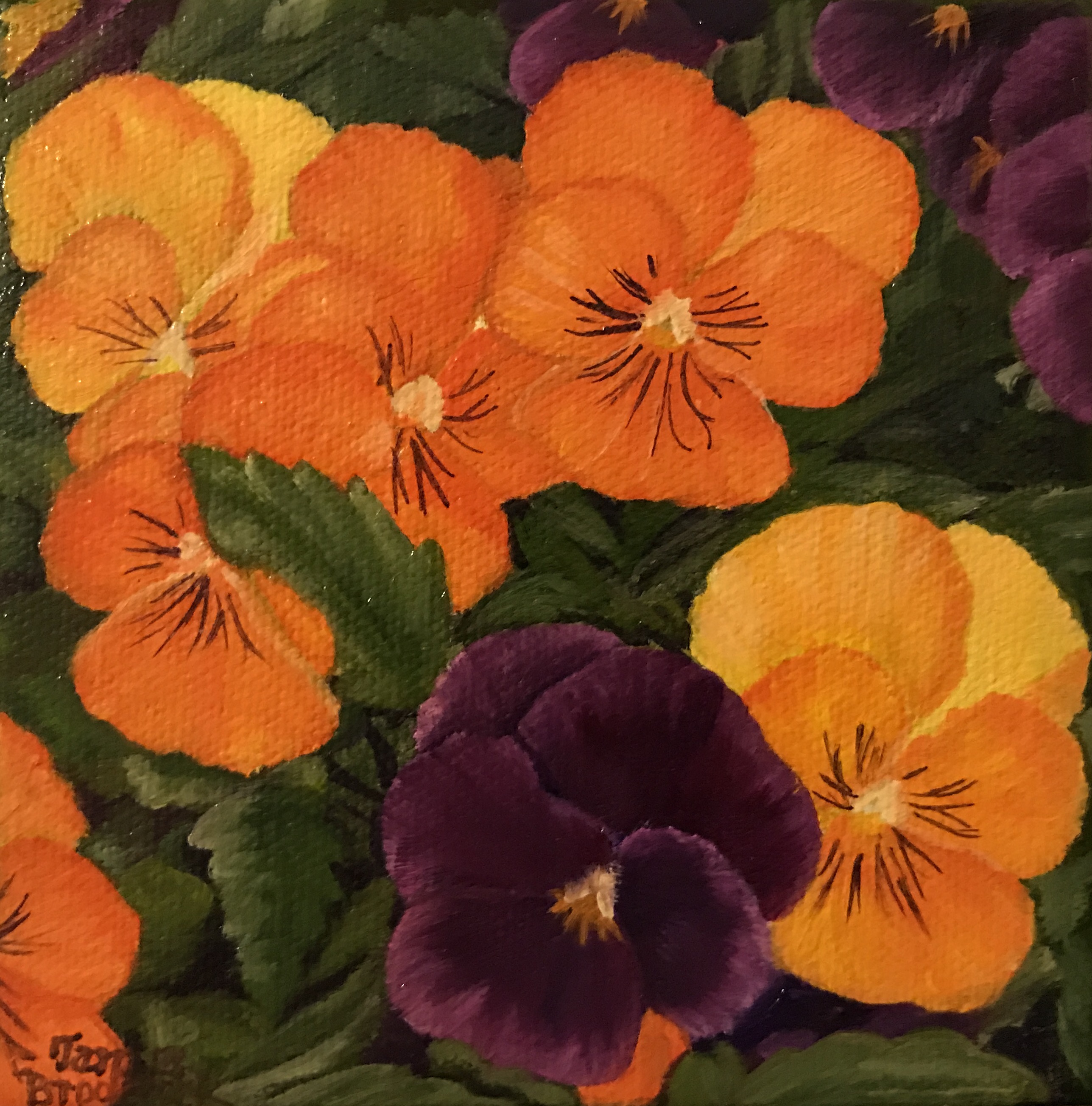 Violas'Colling, 5&quotx5", oil on canvas – Available