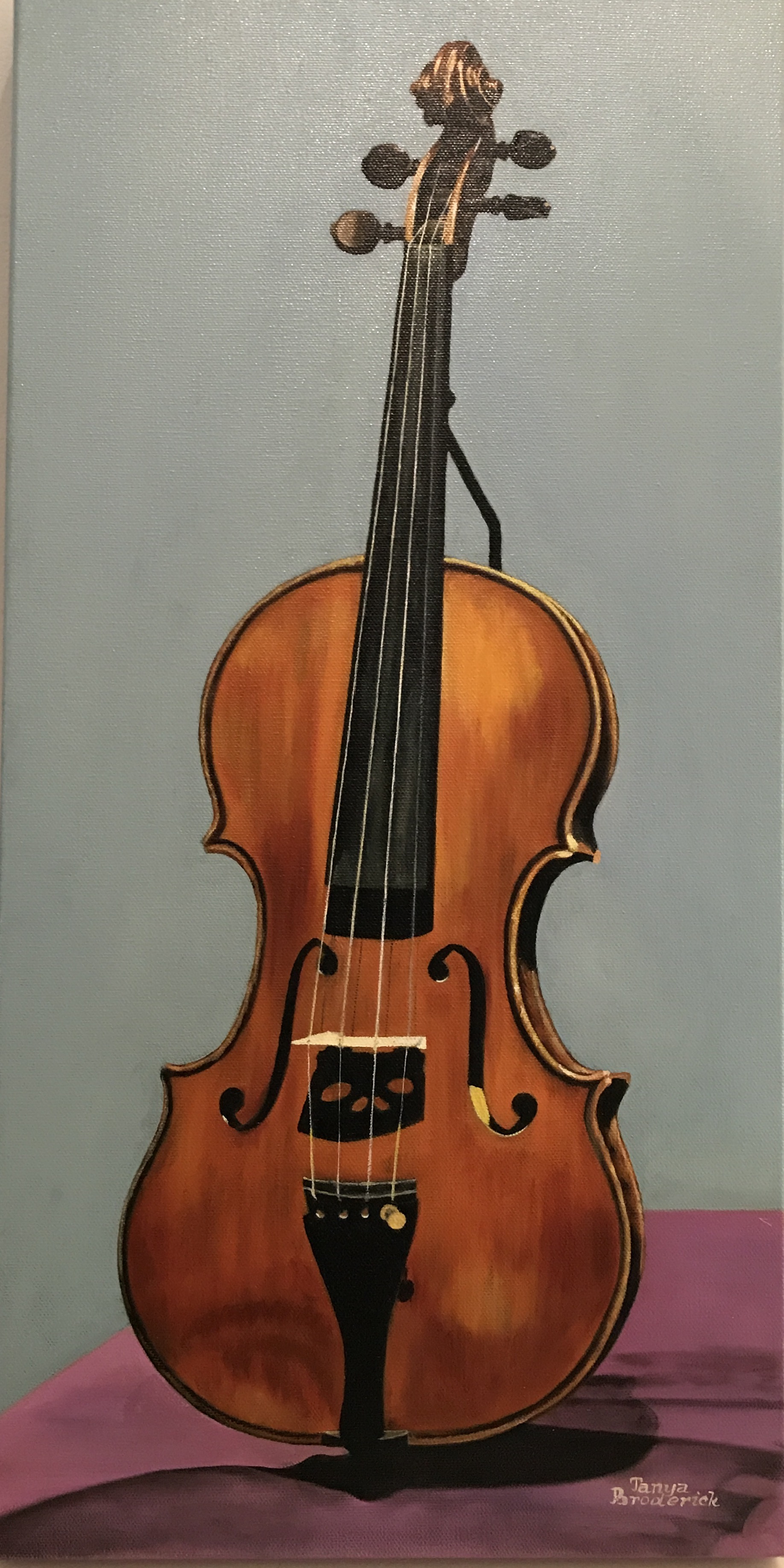 Violin, 12&quotx24", oil on canvas – Available