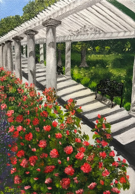 Maymont's Italian Garden, Richmond,VA, 5&quotx7", oil on canvas – Available