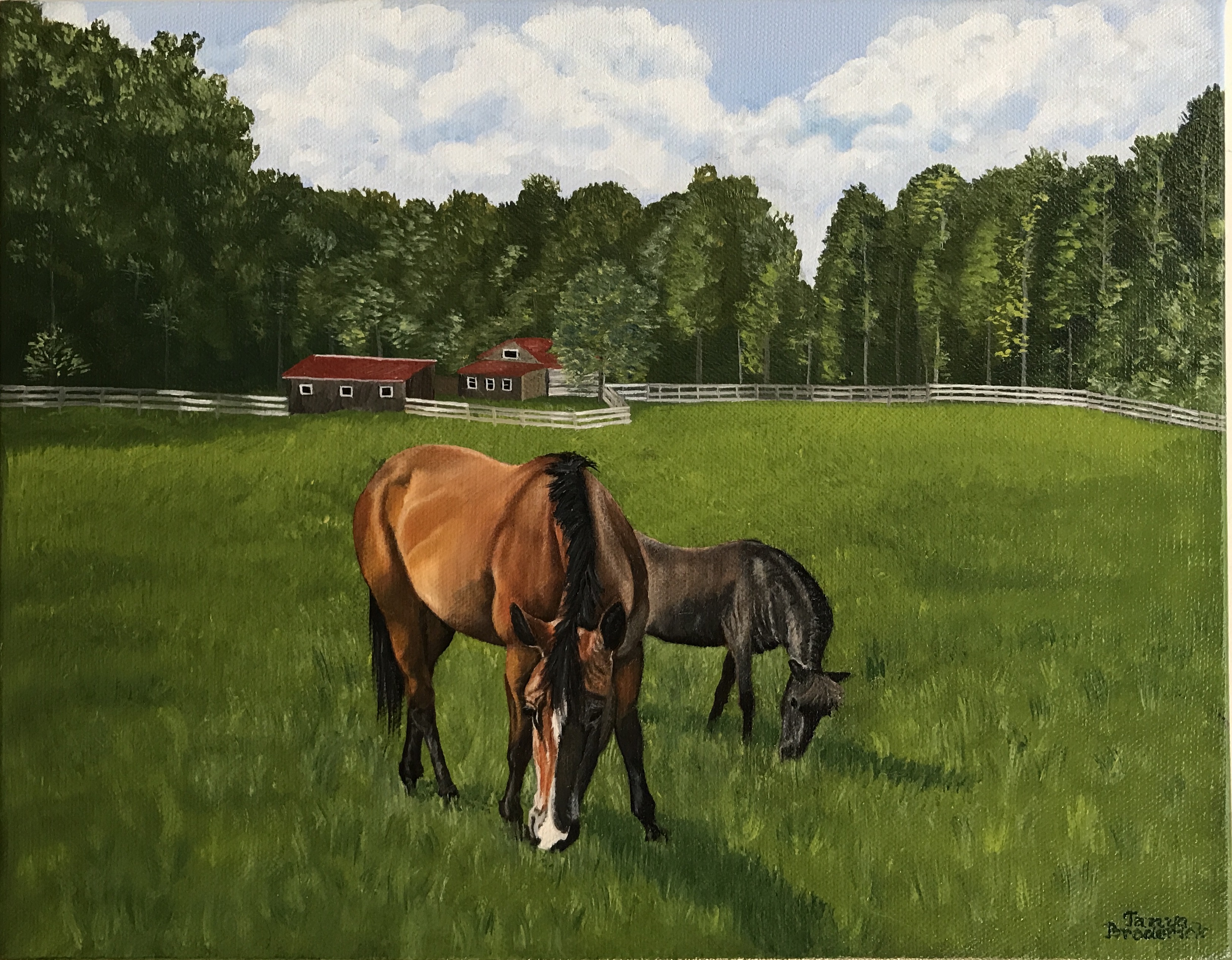 Virginia Countryside at Henrico county, 11&quotx14", oil on canvas – Available