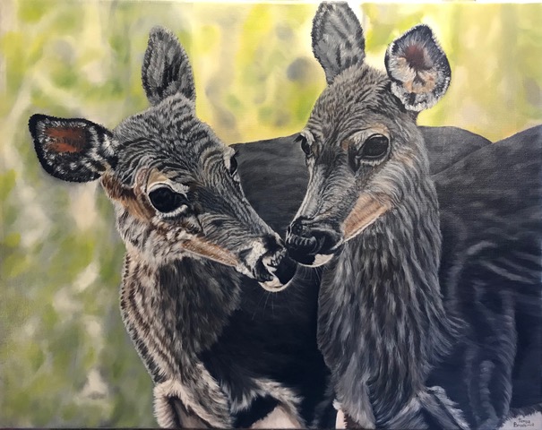 Mamusinka with Baby, 22&quotx28", oil on canvas – Available